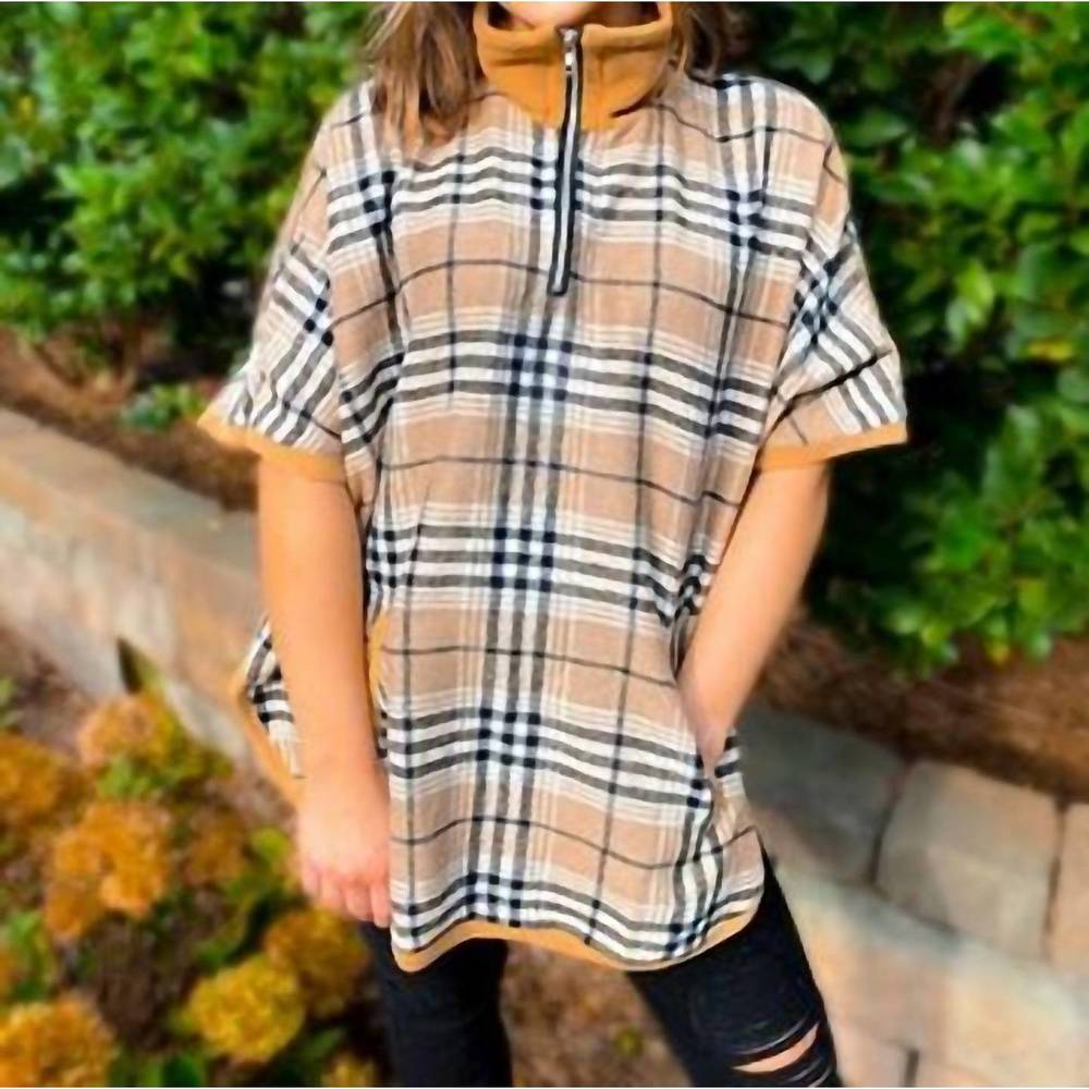 NEW WITH LOVE, MOLLY finnley poncho in taupe